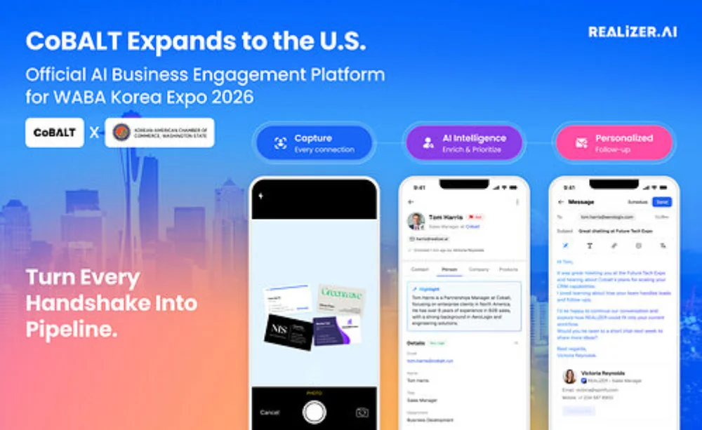 CoBALT expands to U.S. market with AI business engagement platform REALIZER